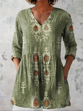 Everyday Elegance – Fluid V-Neck Long Blouse