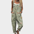 Sage Green Adjustable-Strap Dungarees