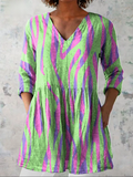 Everyday Elegance – Fluid V-Neck Long Blouse