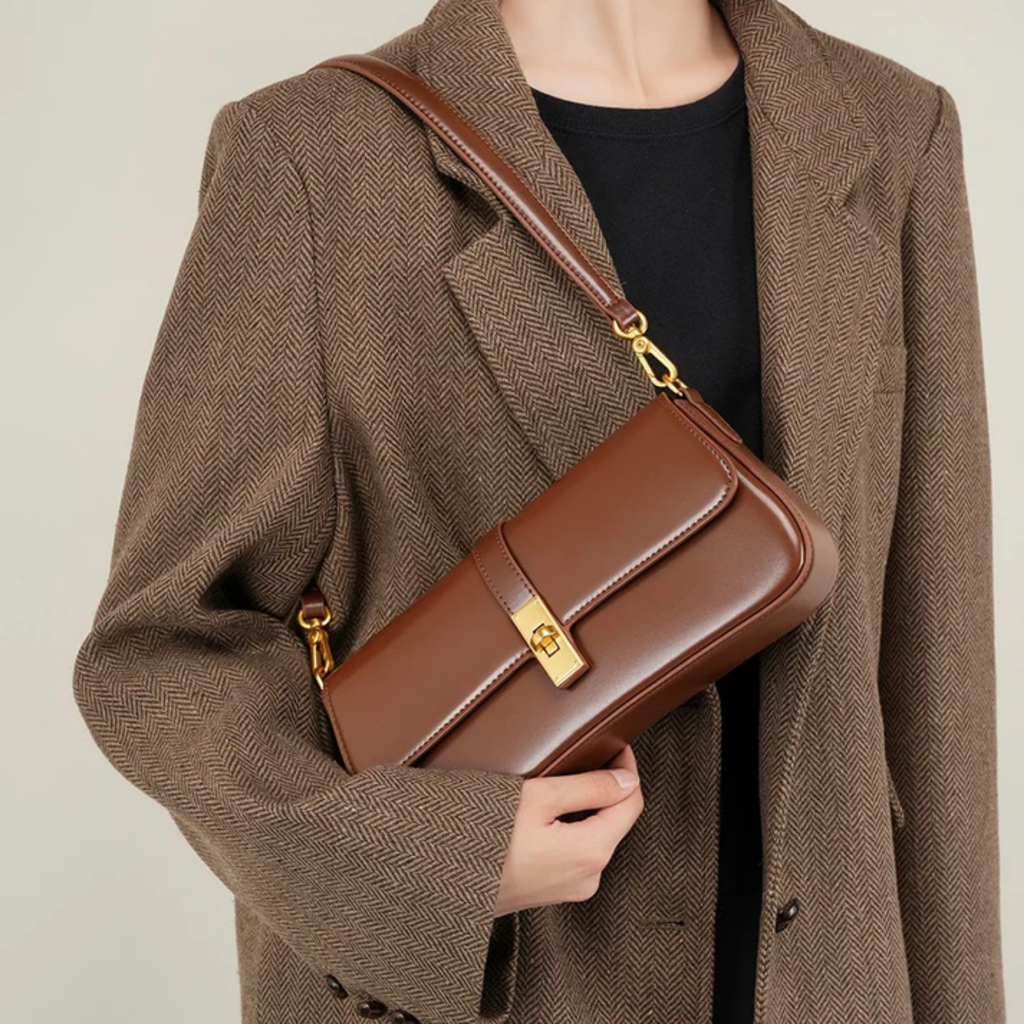 Genuine Leather Vintage Crossbody Shoulder Bag for Everyday Use