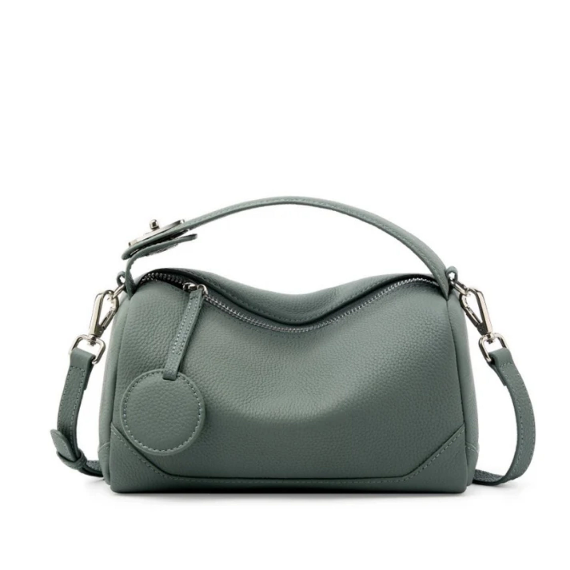 Genuine Leather Boston Bag - Stylish Travel Tote for Men and Women