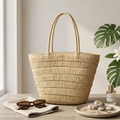 Woven Tote Shoulder Bag - Sustainable Summer Style for Everyday Use