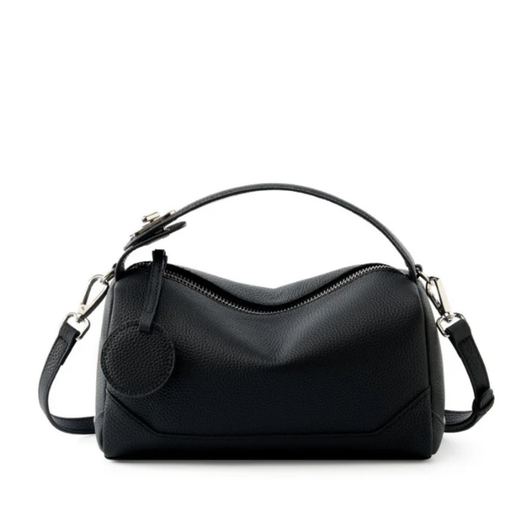 Genuine Leather Boston Bag - Stylish Travel Tote for Men and Women