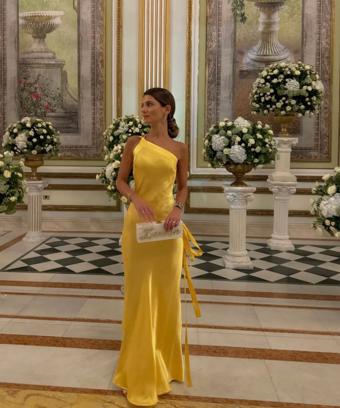Satin Open Back Maxi Dress | Soft and Elegant Evening Wear