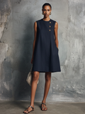 ONYX | ASYMMETRIC BUTTON MINI DRESS