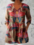 Everyday Elegance – Fluid V-Neck Long Blouse