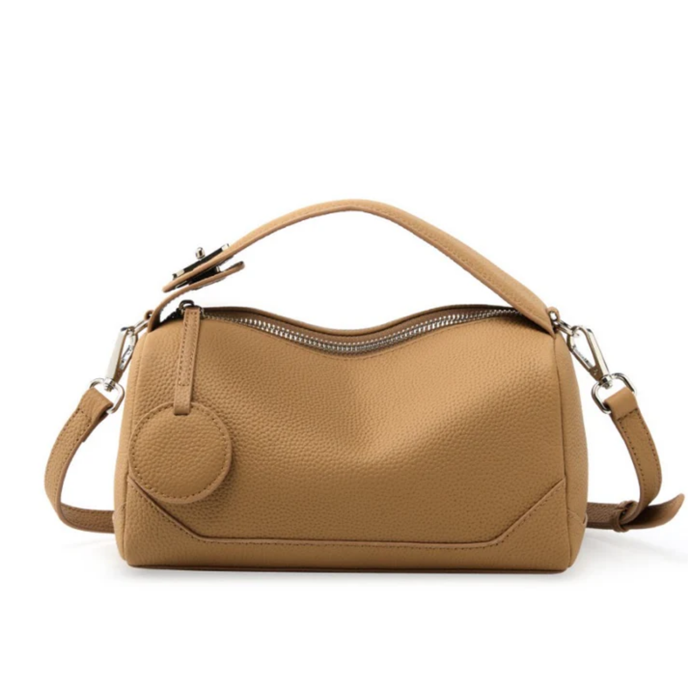 Genuine Leather Boston Bag - Stylish Travel Tote for Men and Women