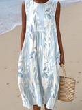 Everyday Elegance – Leafy Relaxed Midi Dress