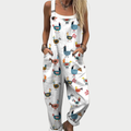 Pearl White Loose-Fit Dungarees