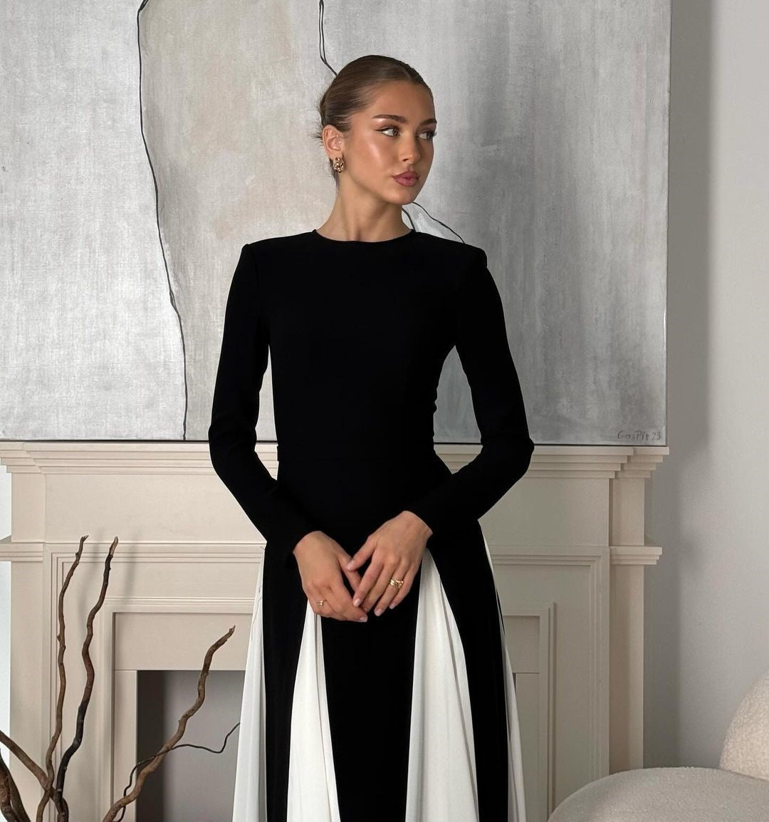 Maxi Dress with Modern Comfort Silhouette for Sophisticated Occasions