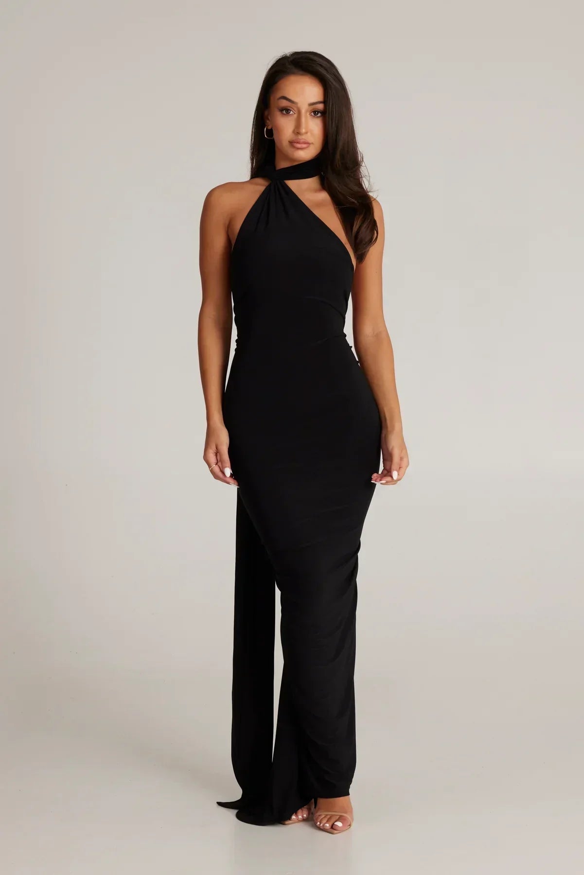 One-Shoulder Grecian Maxi Dress | Versatile Sash Design for Evening Wear