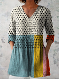 Everyday Elegance – Fluid V-Neck Long Blouse