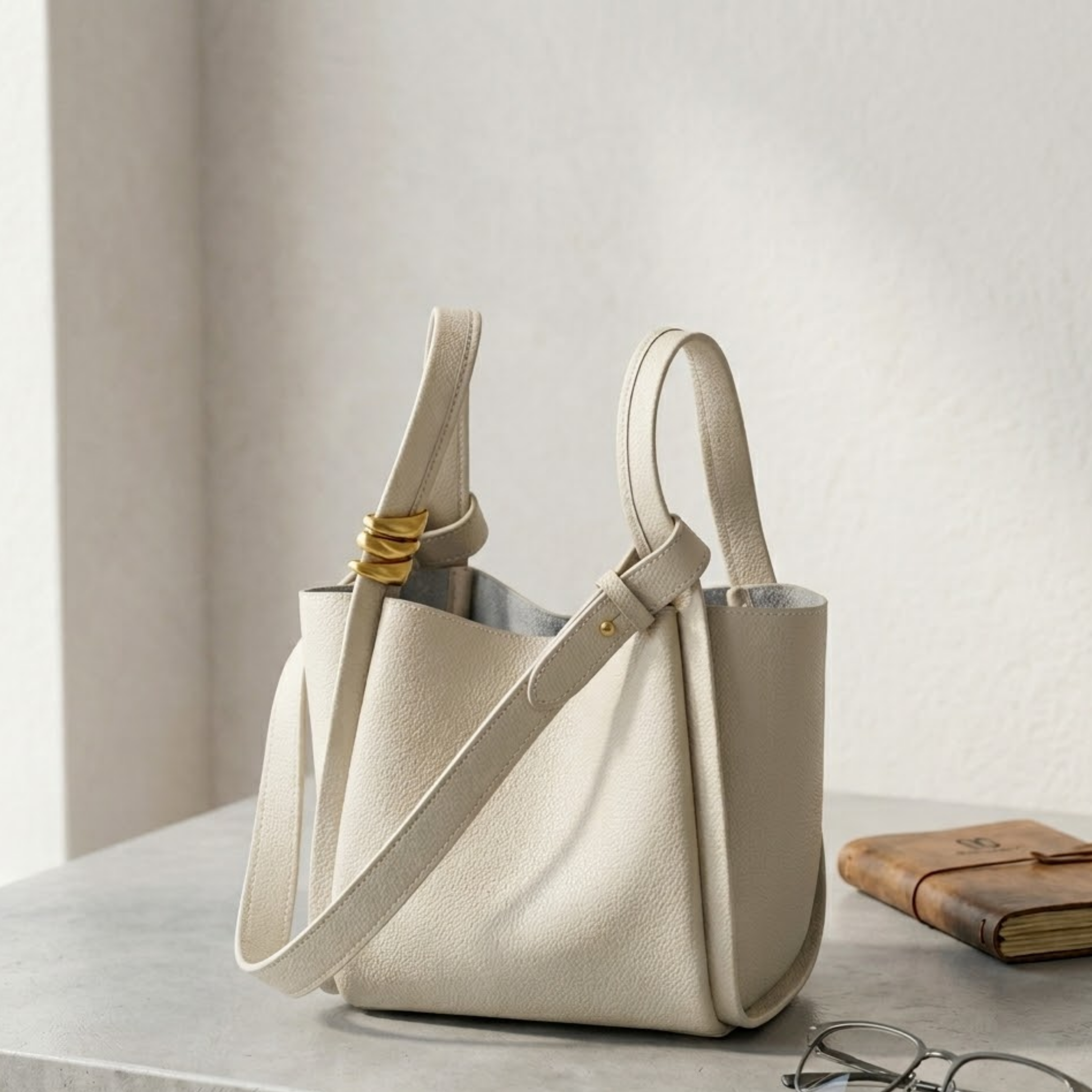 Genuine Leather Crossbody Bucket Bag for Everyday Use - Stylish and Versatile