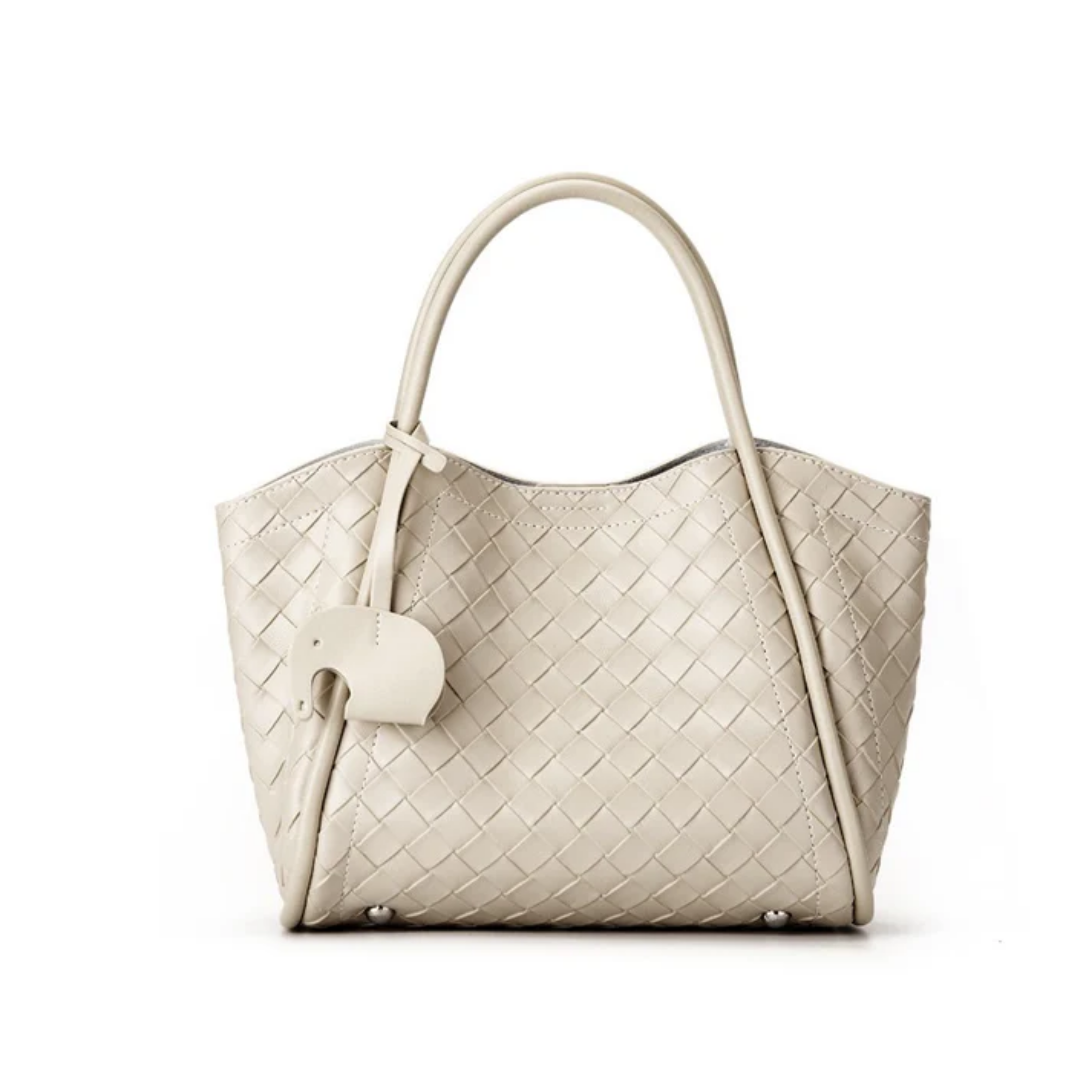 Large Woven Leather Tote Crossbody Basket Bag for Everyday Use
