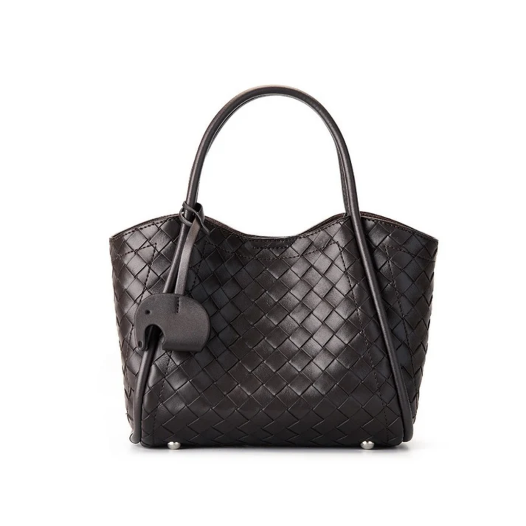 Large Woven Leather Tote Crossbody Basket Bag for Everyday Use
