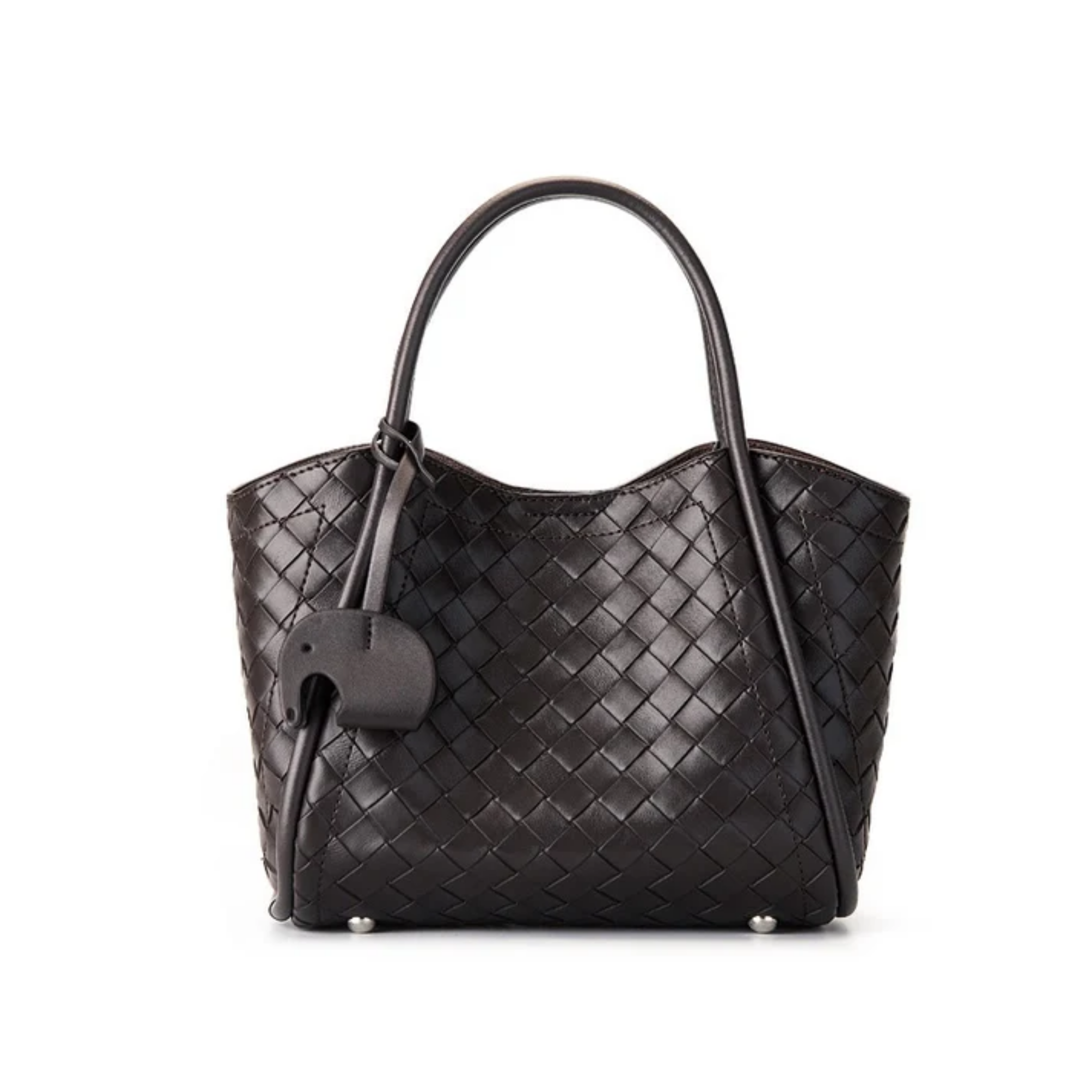 Large Woven Leather Tote Crossbody Basket Bag for Everyday Use