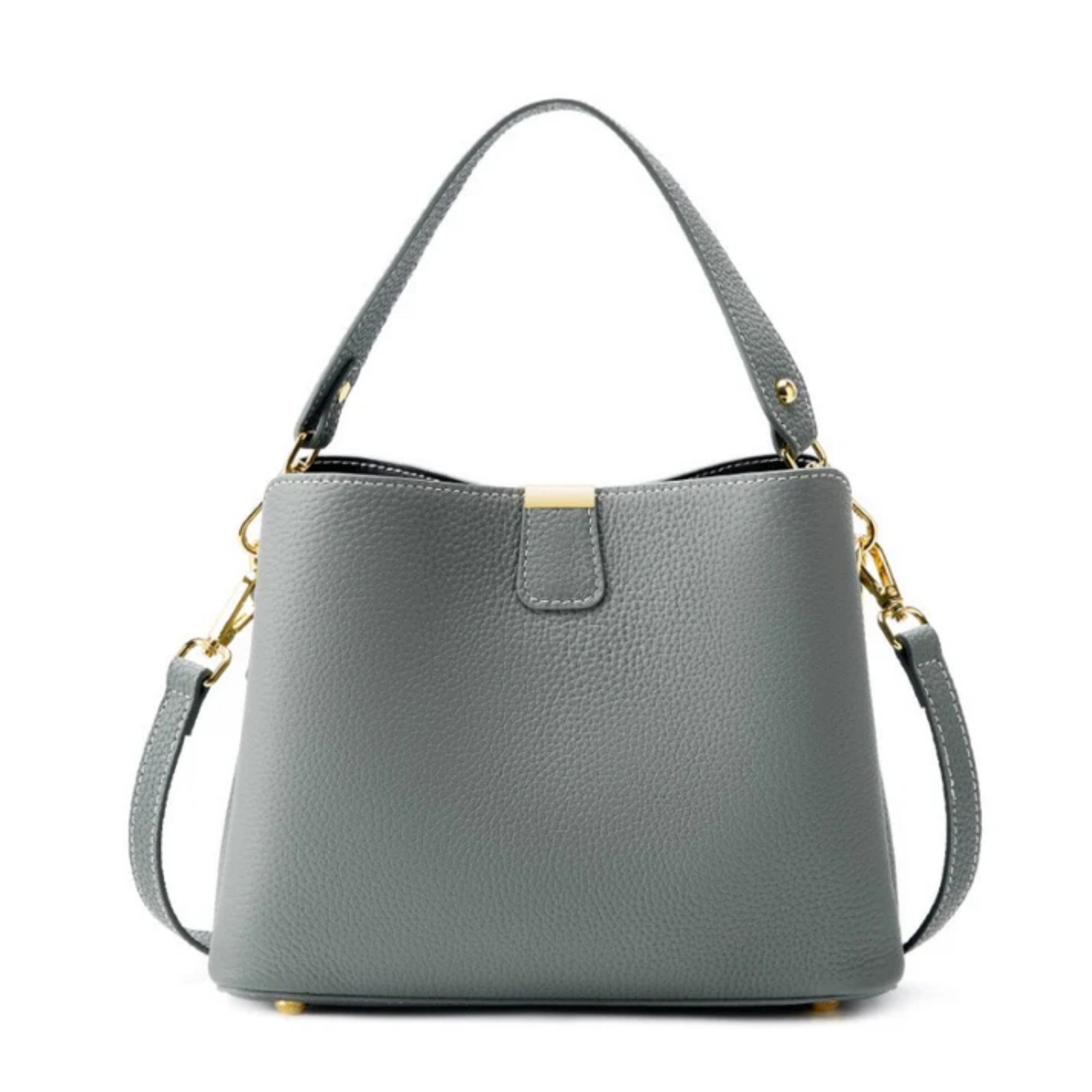Genuine Leather Bucket Handbag - Stylish Tote for Everyday Use