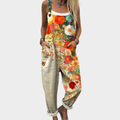 Vibrant Multicolour Printed Dungarees
