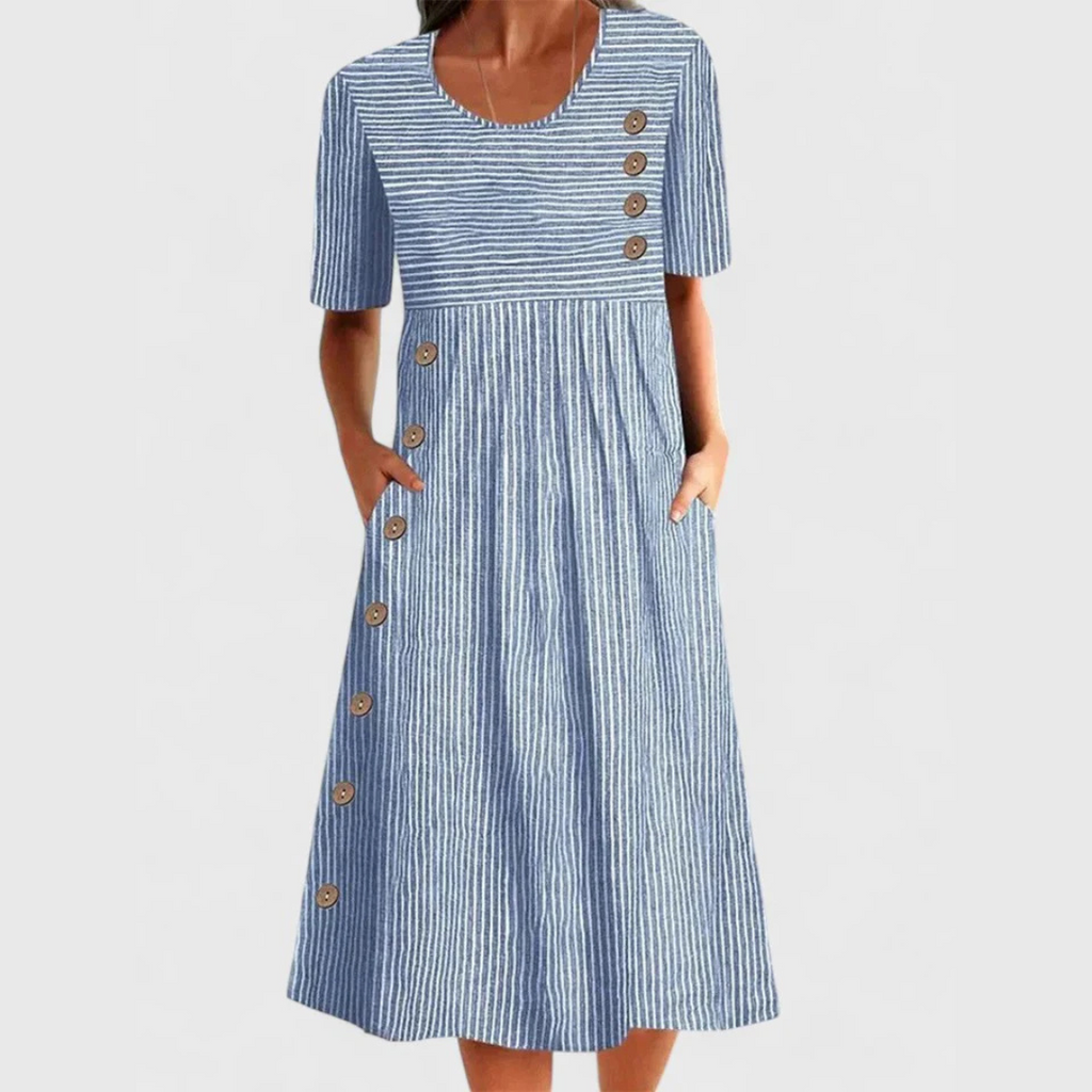 Marina | Striped Midi Dress