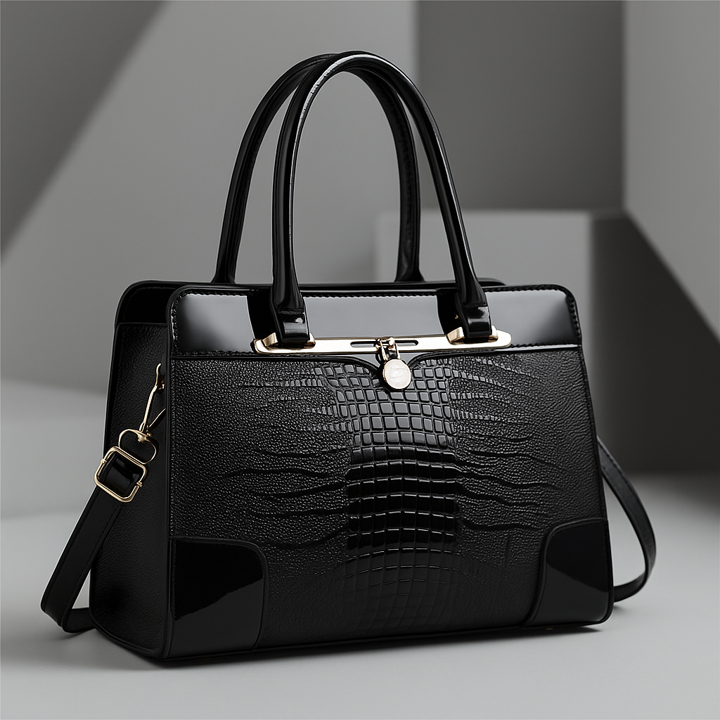 Leather Tote Handbag with Elegant Design