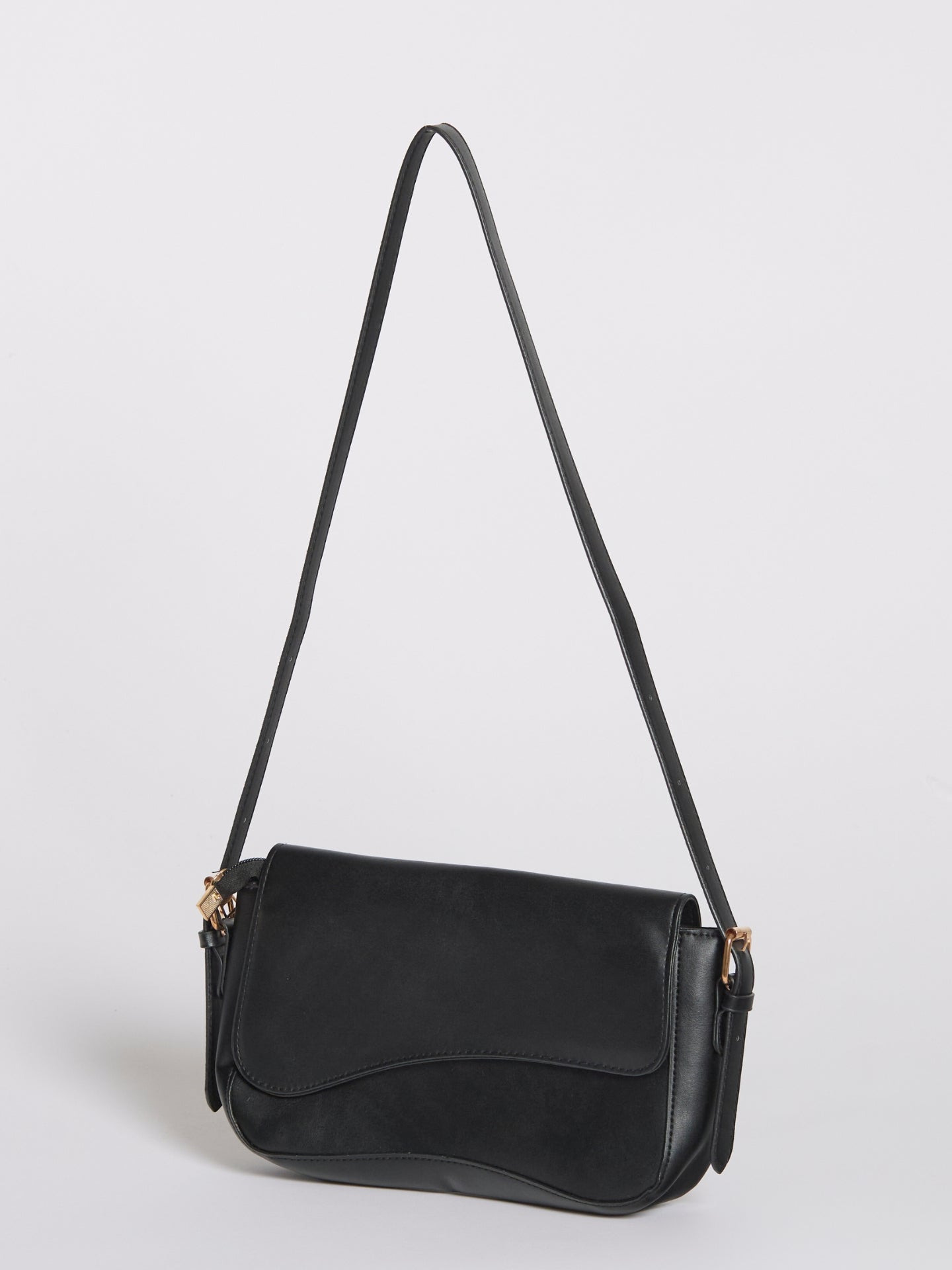 Vegan Leather Shoulder Bag - Crescent Design for Everyday Use