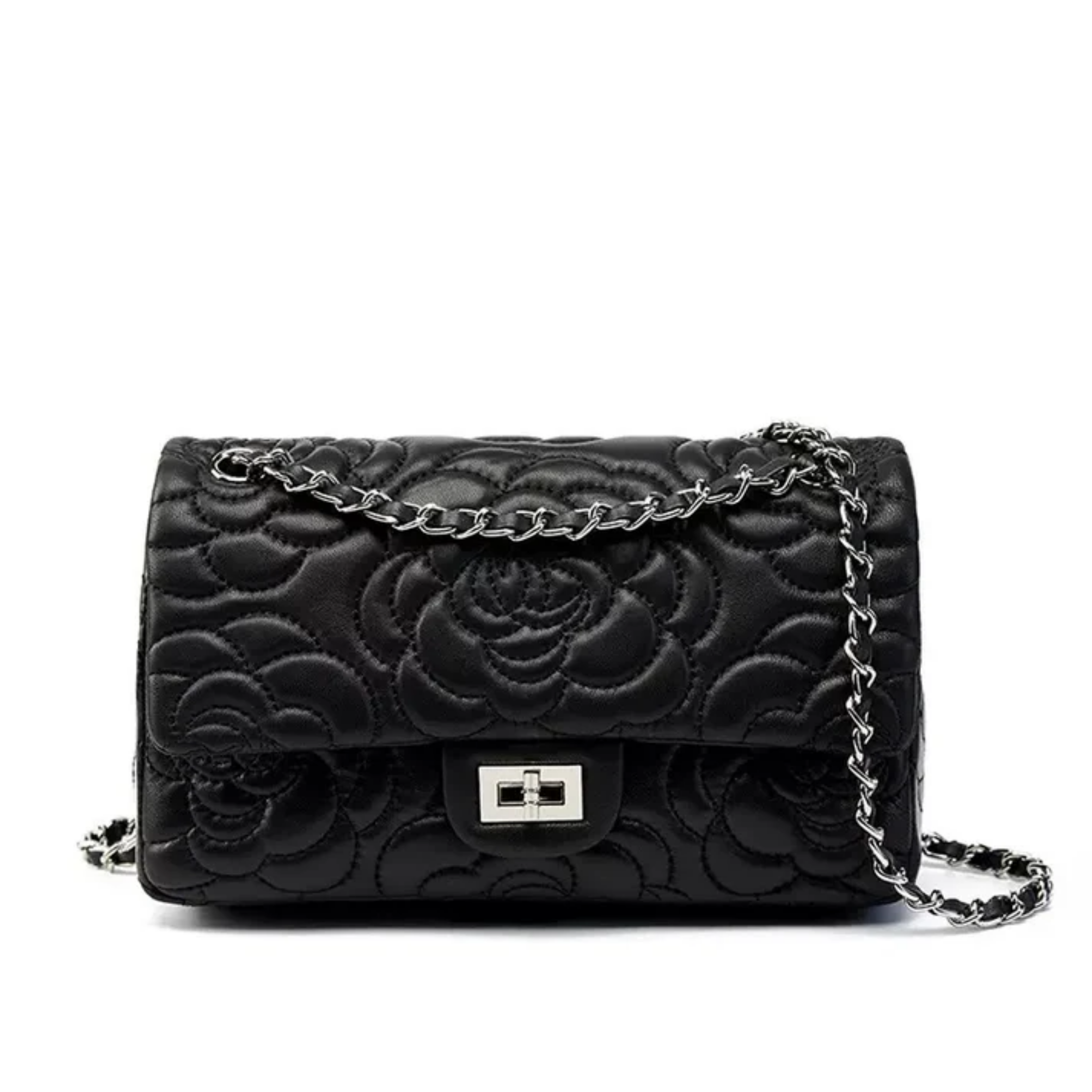 Genuine Sheepskin Crossbody Bag with Chain Strap for Everyday Use