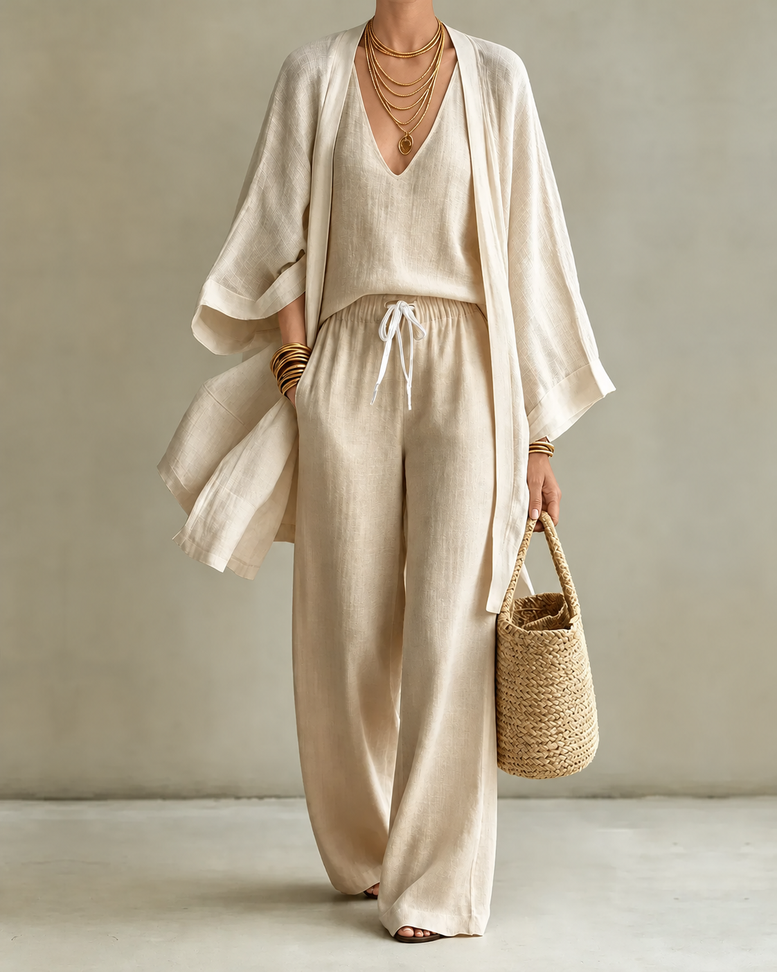 Tanisha | 3-piece Linen Look Set