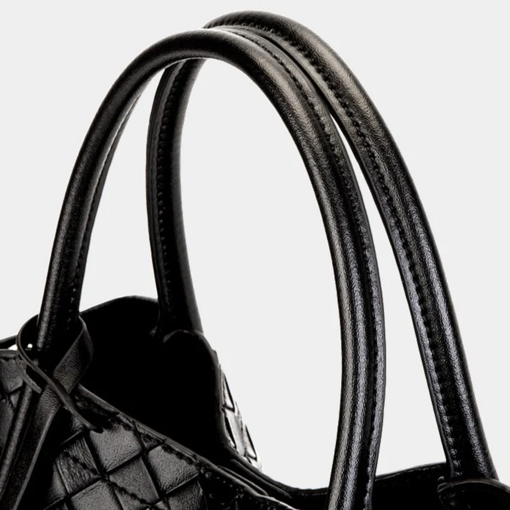 Large Woven Leather Tote Crossbody Basket Bag for Everyday Use