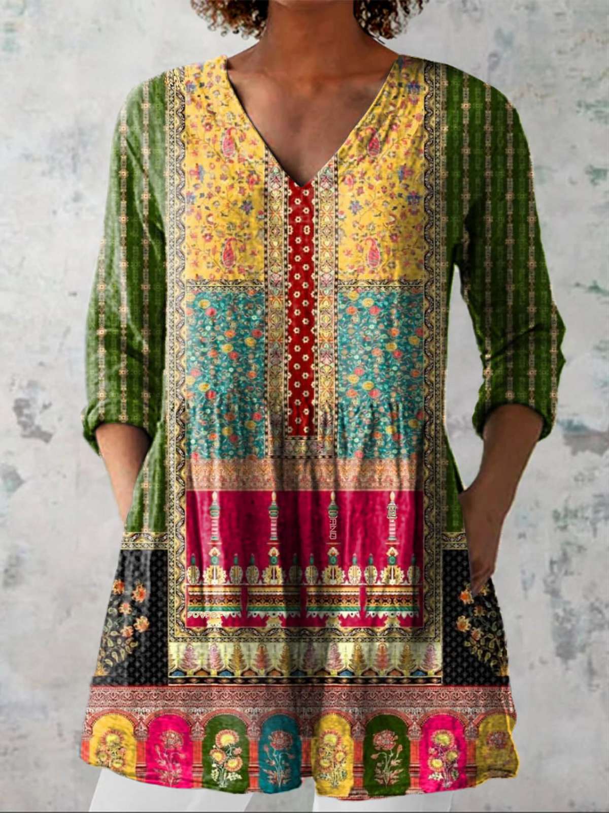 Everyday Elegance – Fluid V-Neck Long Blouse