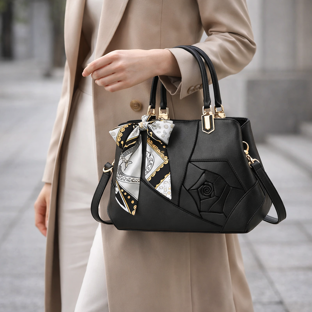 Fleuria Leather Tote Bag - Stylish Everyday Handbag for Women
