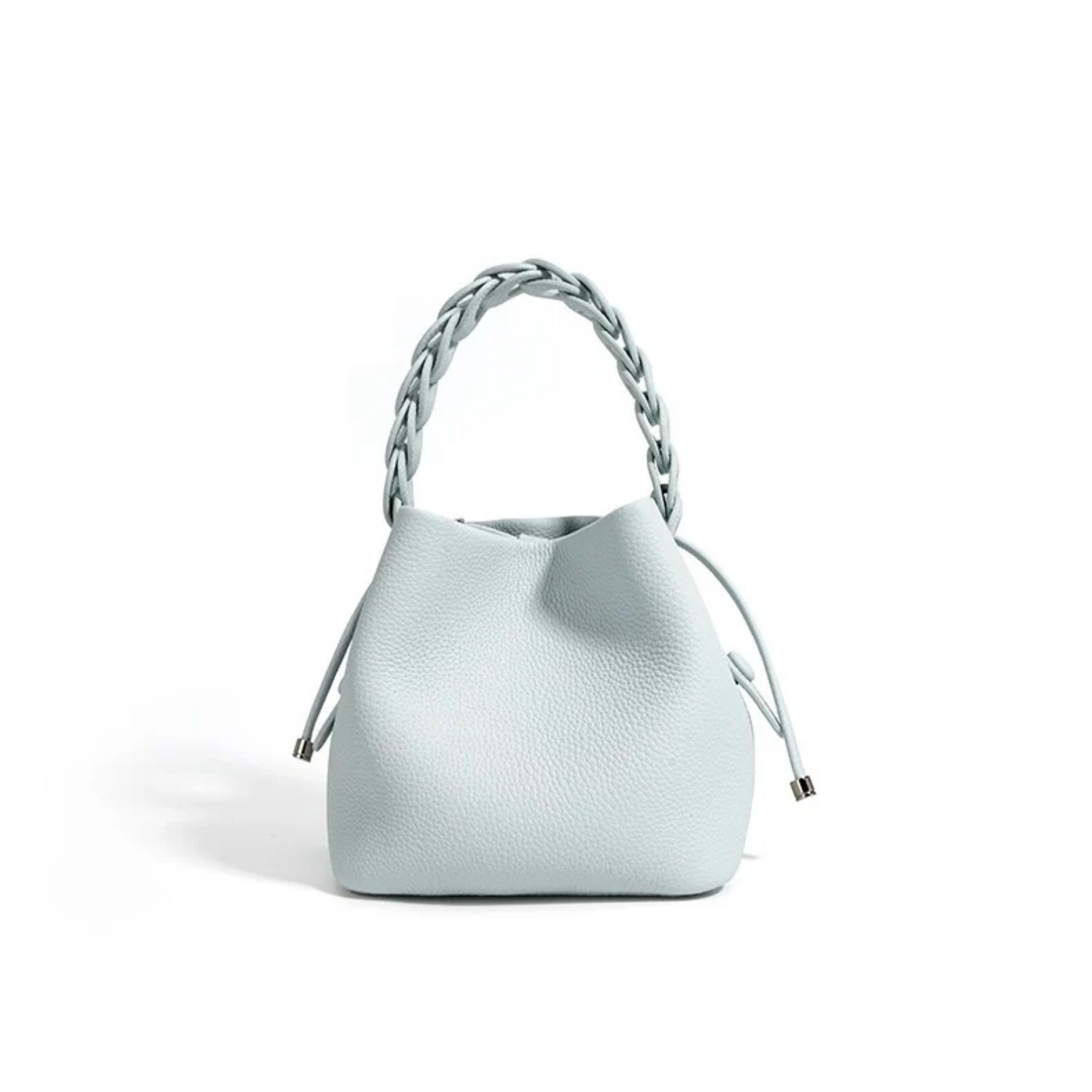 Top-Grain Leather Bucket Bag - Stylish Everyday Tote for Women