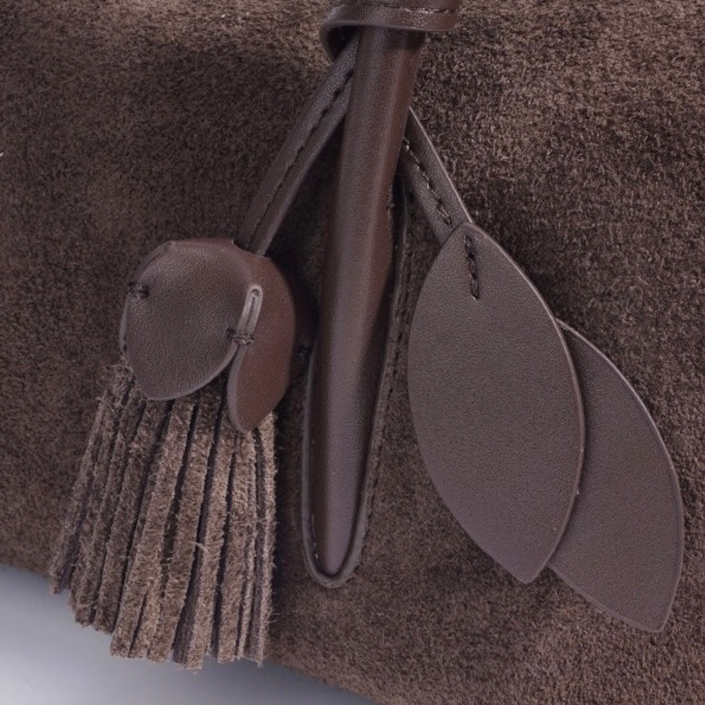 Leather Tassel Pendant Shoulder Bag - Stylish Pillow Design for Everyday Use