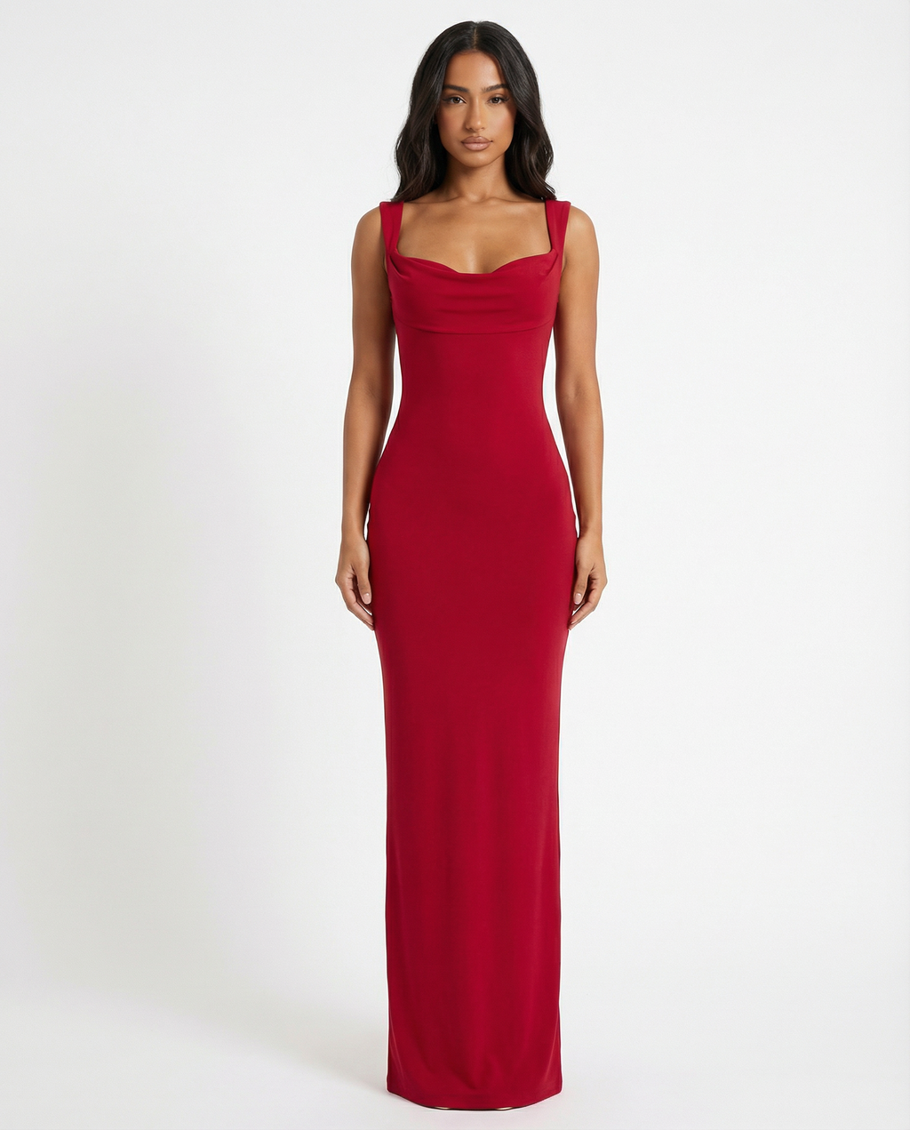 Backless Tie-Detail Maxi Dress | Sleek Sculpting Design for Elegant Occasions