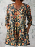 Everyday Elegance – Fluid V-Neck Long Blouse