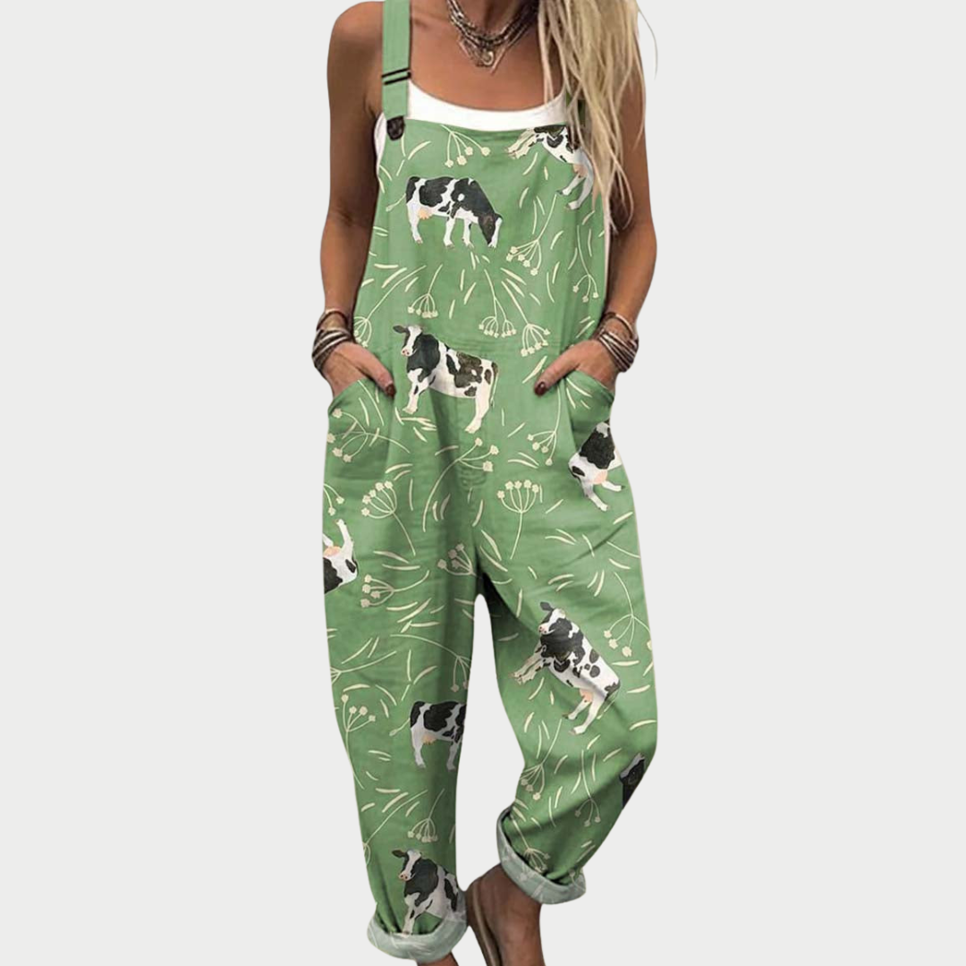 Pistachio Green Relaxed Dungarees