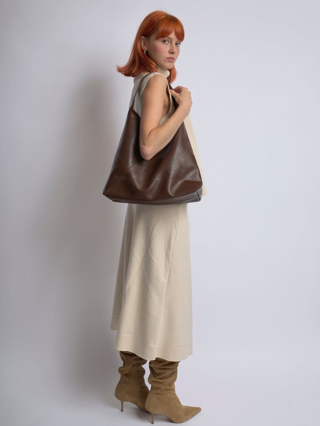Leather Shoulder Bag - Olivia Style - Versatile Handbag for Everyday Use