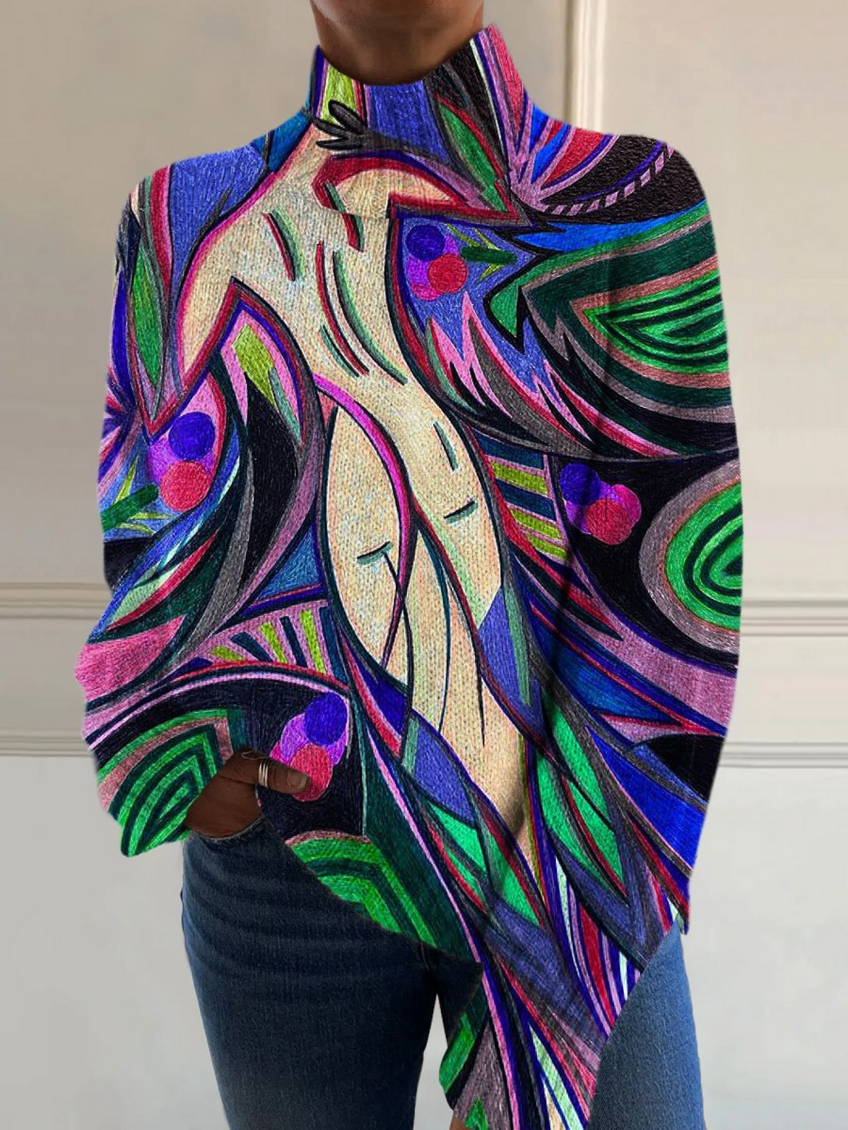 Retro Abstract White Nude Back