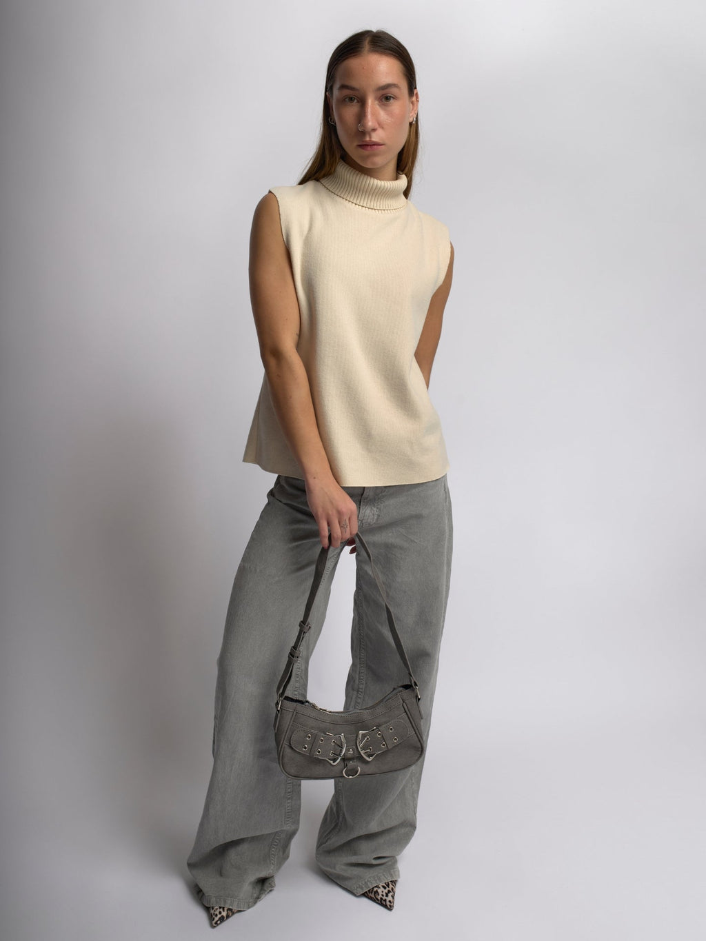 Leather Mini Shoulder Bag with Strap - Stylish Everyday Accessory