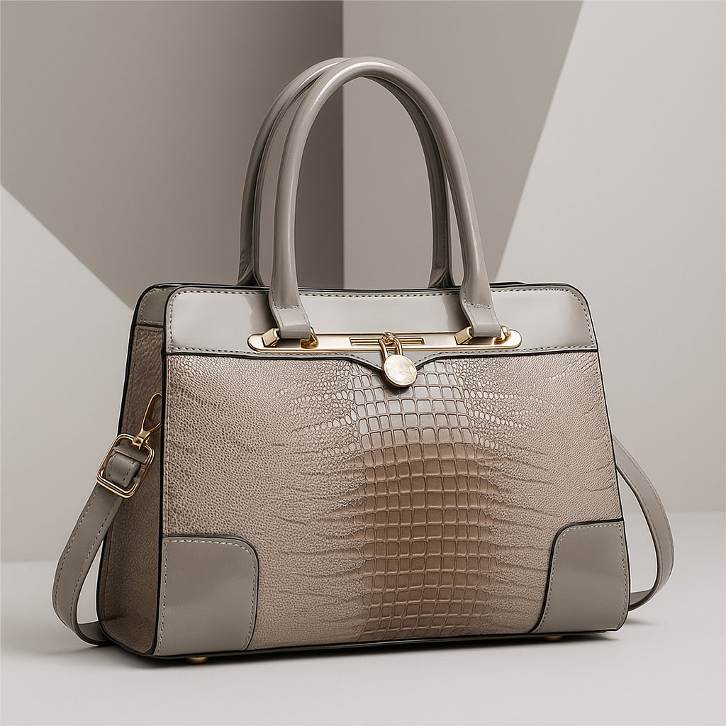 Leather Tote Handbag with Elegant Design