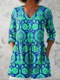 Everyday Elegance – Fluid V-Neck Long Blouse