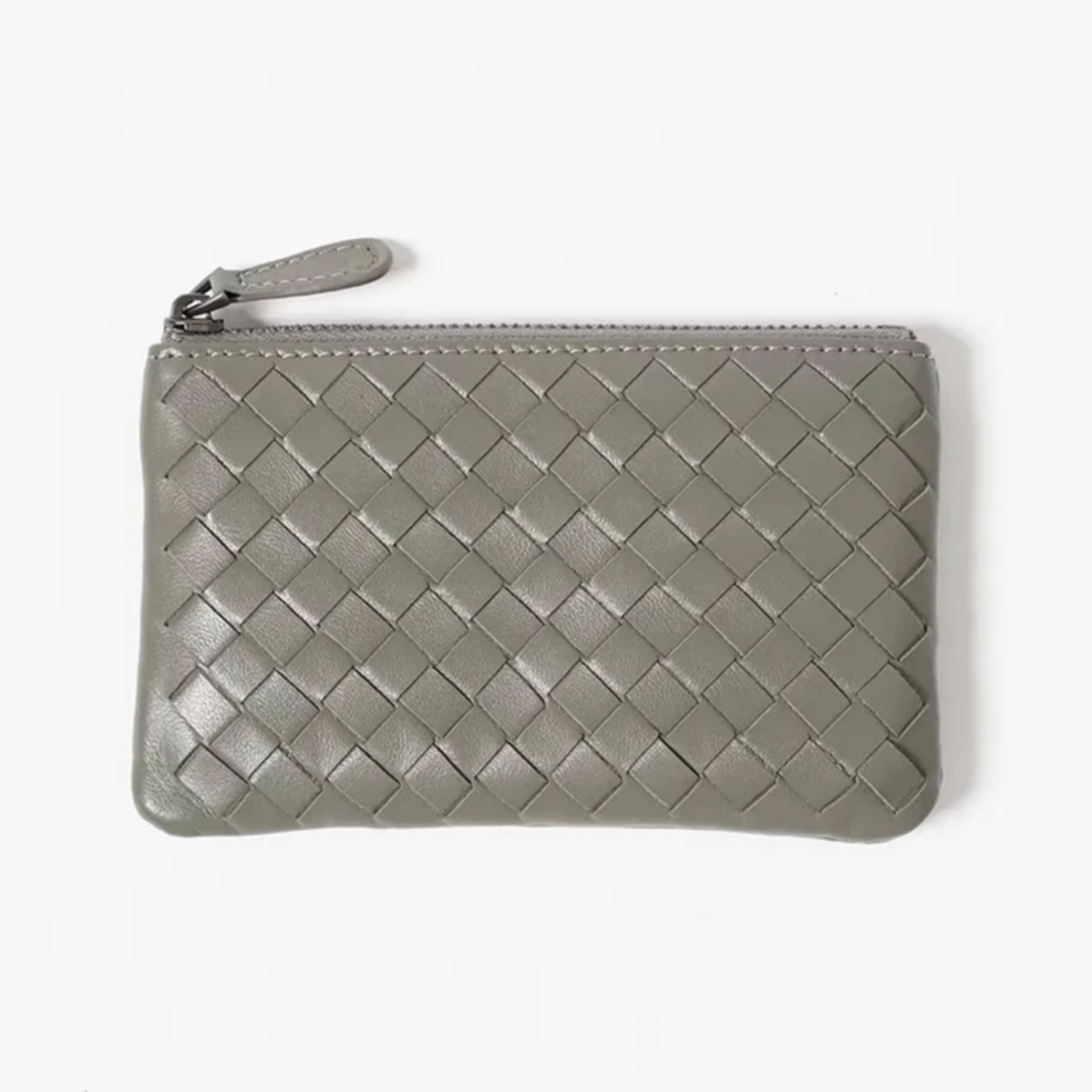 Handwoven Lambskin Key Fob and Card Wallet - Stylish Accessory for Everyday Use
