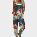 Artistic Multicolour Printed Dungarees