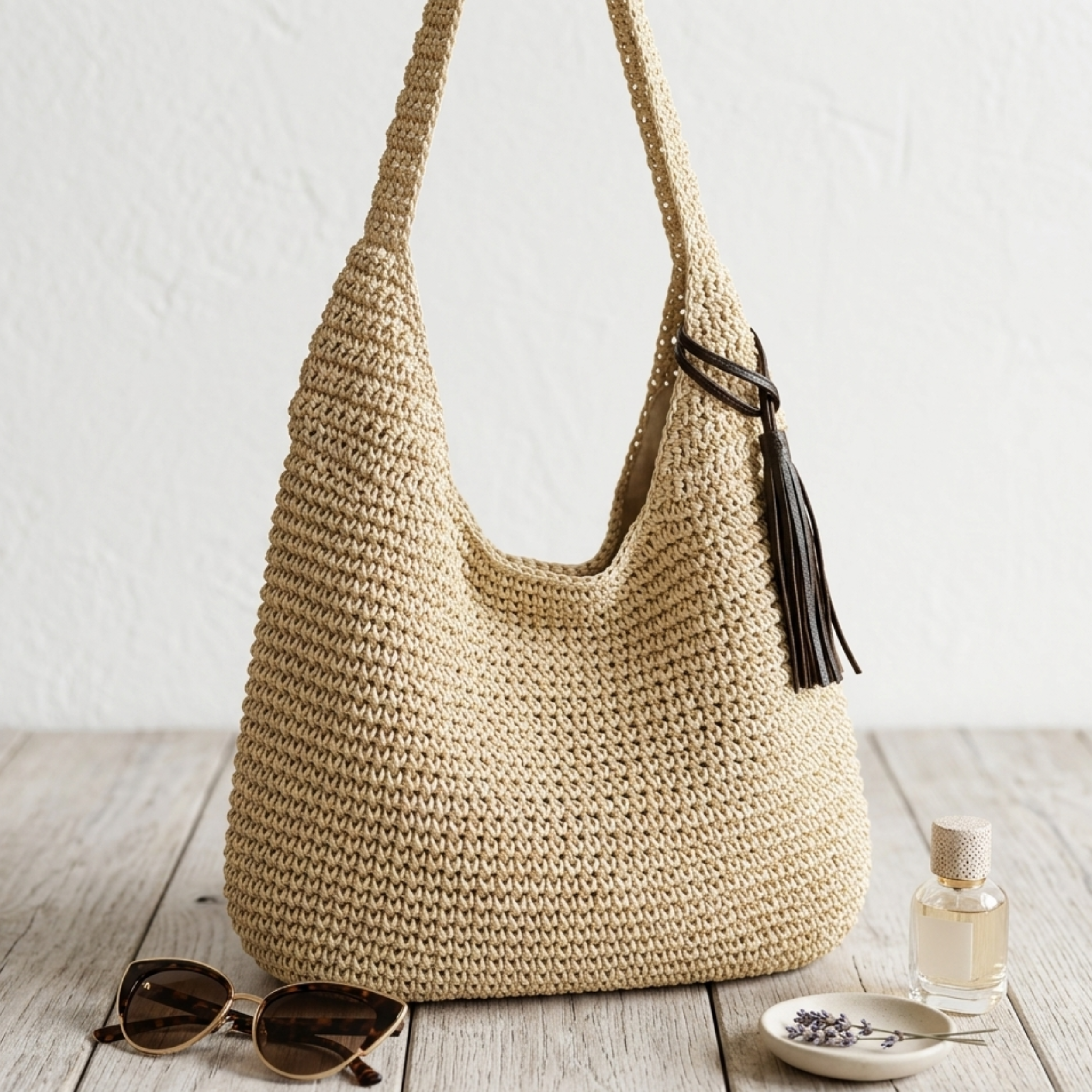 Handwoven Straw Shoulder Bag – Eco-Friendly, Spacious Design for Everyday Use