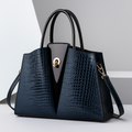 Croc-Embossed Tote Bag - Stylish Faux Leather Handbag for Everyday Use