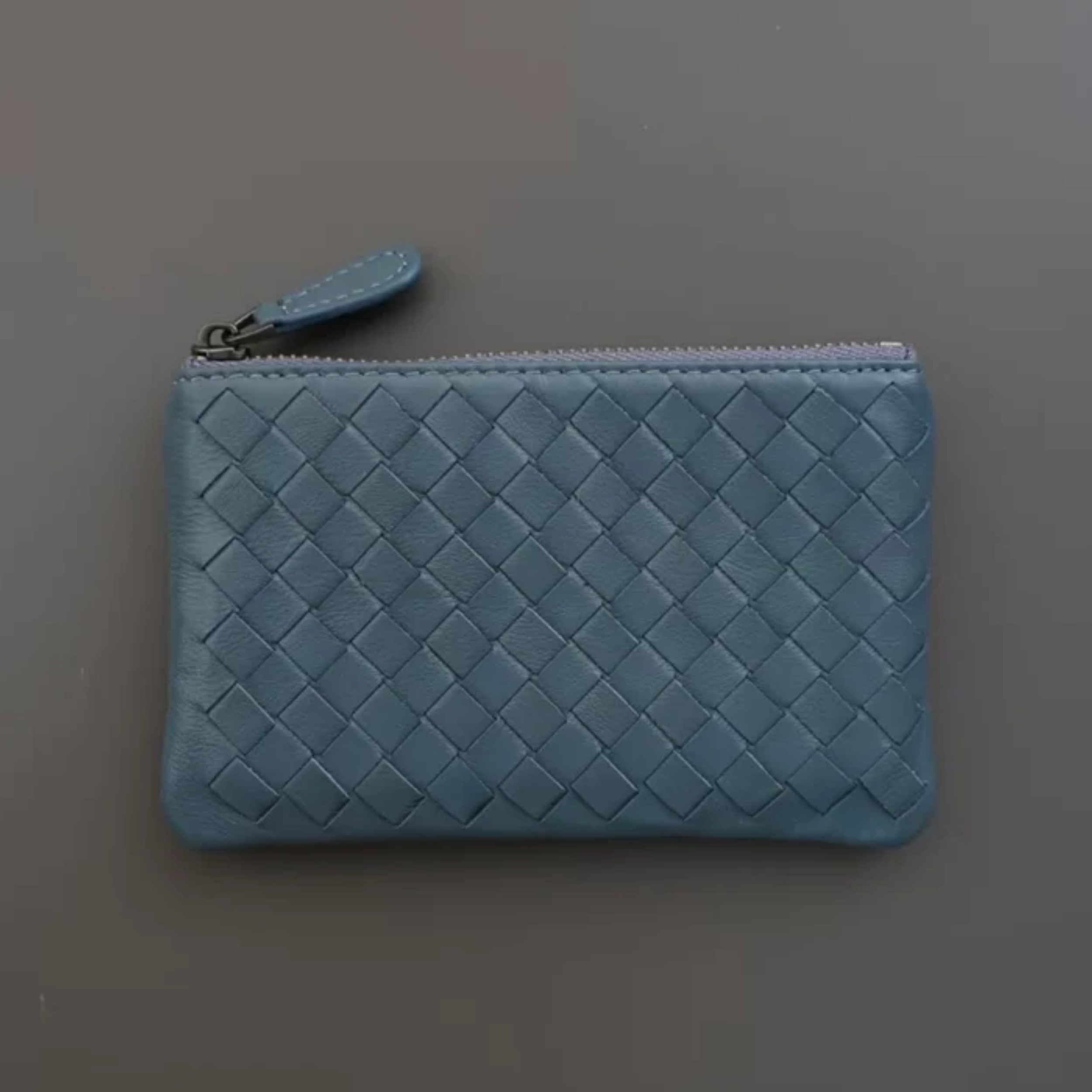 Handwoven Lambskin Key Fob and Card Wallet - Stylish Accessory for Everyday Use