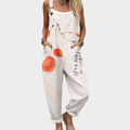 Stone Grey Loose-Fit Dungarees