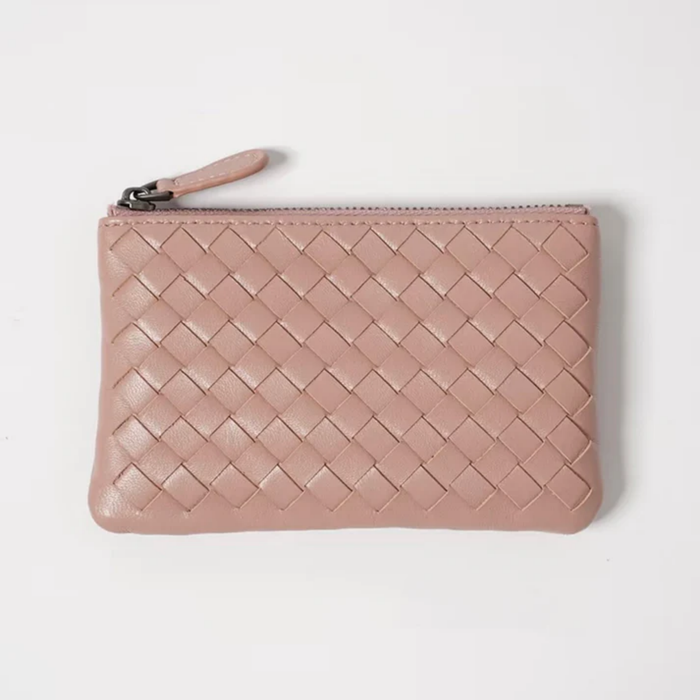 Handwoven Lambskin Key Fob and Card Wallet – Stylish Accessory
