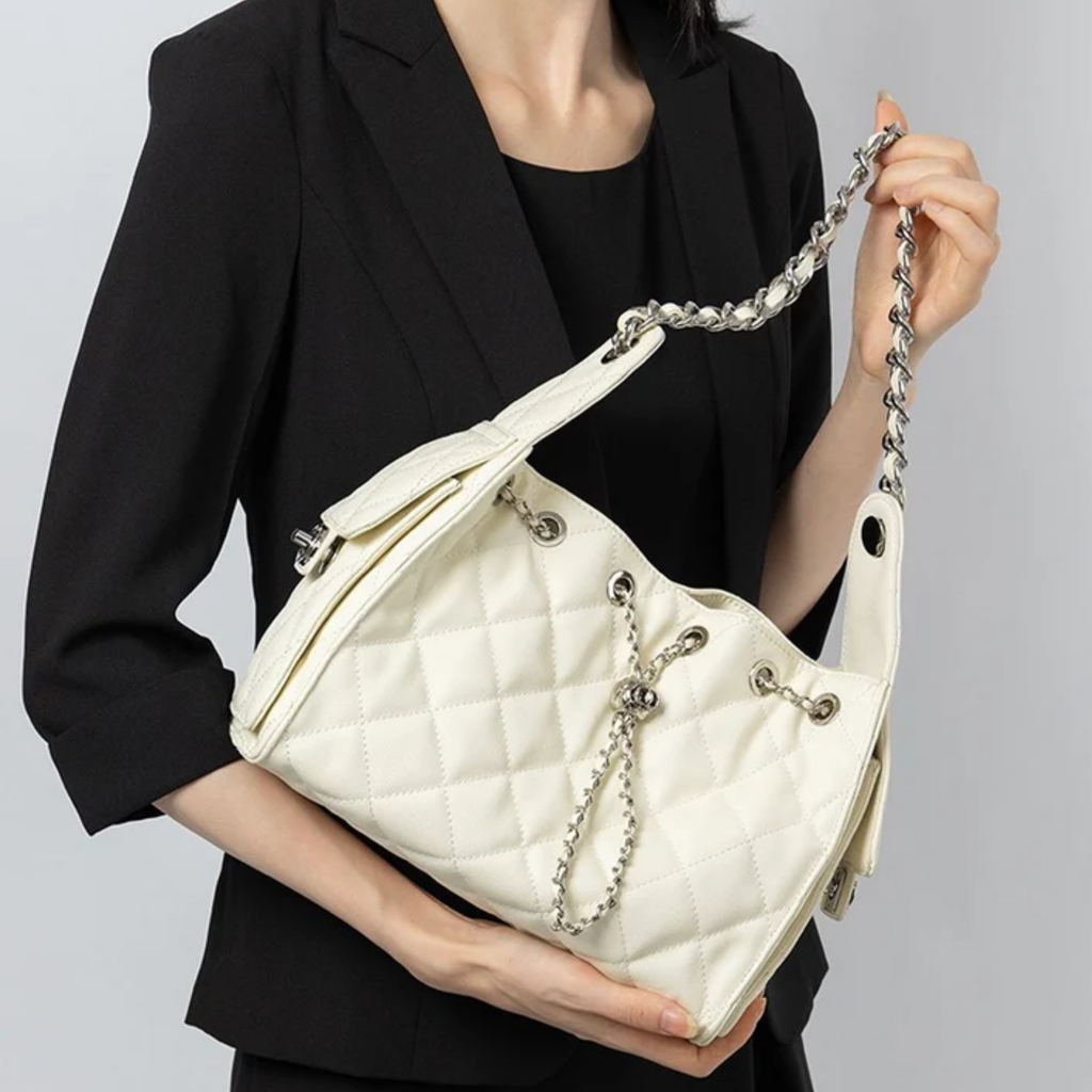 Genuine Leather Bucket Shoulder Bag for Everyday Use - Stylish and Durable