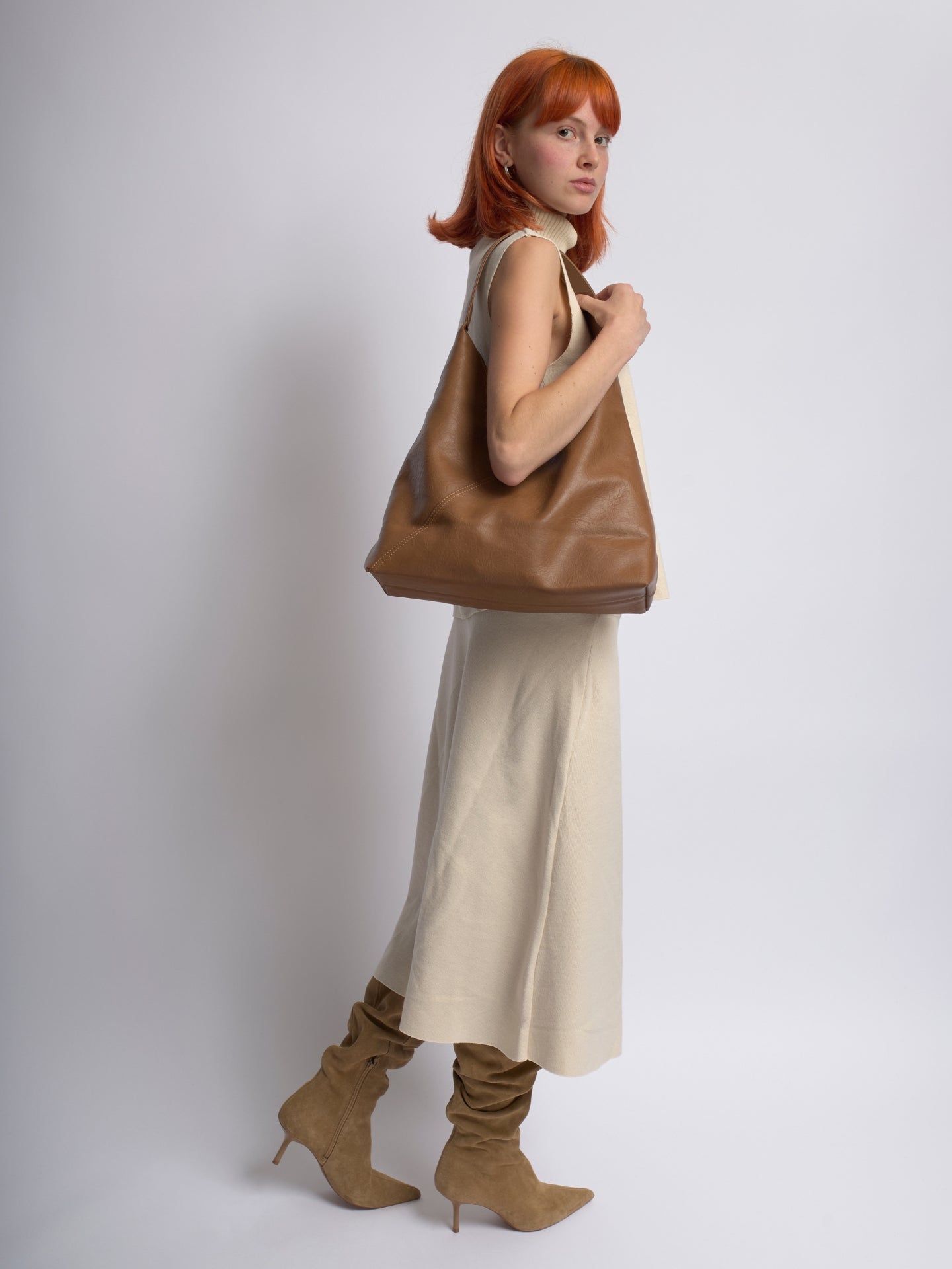 Leather Shoulder Bag - Olivia Style - Versatile Handbag for Everyday Use