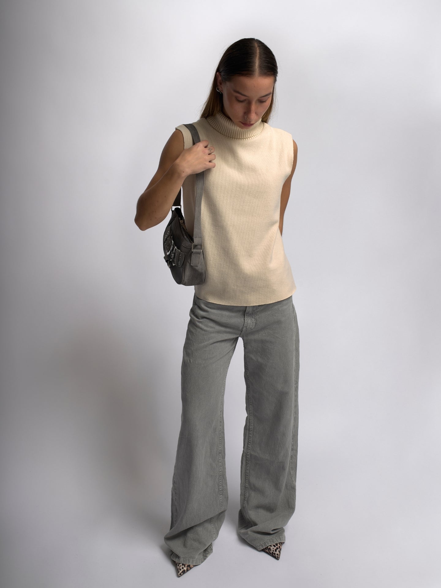 Leather Mini Shoulder Bag with Strap - Stylish Everyday Accessory